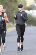 REESE WITHERSPOON Out Jogging in Los Angeles 02/22/2020