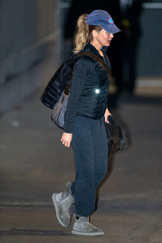 RENEE ZELLWEGER Arrives at Jimmy Kimmel Live in Los Angeles 01/30/2020