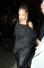 RIHANNA Arrives at Bafta Vogue x Tiffany Fashion and Film After-party in London 02/02/2020