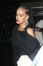 RIHANNA Arrives at Bafta Vogue x Tiffany Fashion and Film After-party in London 02/02/2020