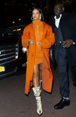 RIHANNA Arrives at Bergdorf Goodman to Introduce Her Fenty Collection in New York 02/07/2020