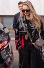 ROMEE STRIJD Arrives at Moschino Fashion Show in Milan 02/20/2020