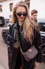 ROMEE STRIJD Arrives at Moschino Fashion Show in Milan 02/20/2020
