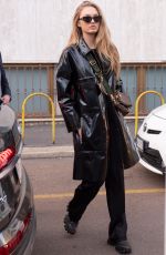ROMEE STRIJD Arrives at Moschino Fashion Show in Milan 02/20/2020