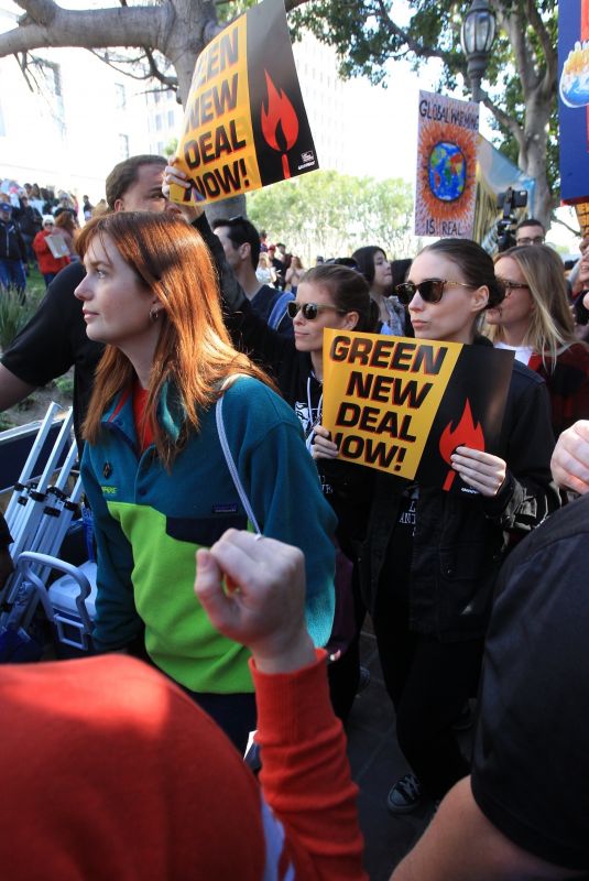 ROONEY and KATE MARA Joins Greenpeace at Fire Drill Fridays in Los Angeles 02/07/2020