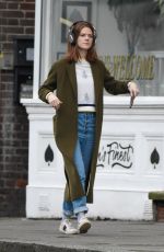 ROSE LESLIE Out and About in London 02/03/2020