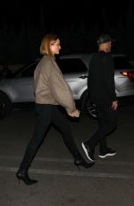 ROSIE HUNTIGNTON-WHITELEY and Jason Statham Out for Dinner in Los Angeles 02/26/2020