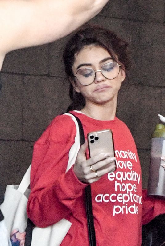 SARAH HYLAND Leaves Dogpoung Gym in Los Angeles 02/14/2020