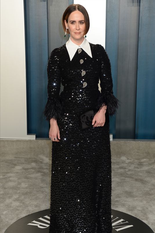 SARAH PAULSON at 2020 Vanity Fair Oscar Party in Beverly Hills 02/09/2020