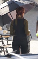 SCARLETT JOHANSSON Reshoot Scenes for Black Widow in Los Angeles 02/07/2020