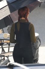 SCARLETT JOHANSSON Reshoot Scenes for Black Widow in Los Angeles 02/07/2020