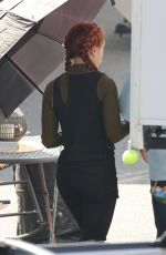 SCARLETT JOHANSSON Reshoot Scenes for Black Widow in Los Angeles 02/07/2020