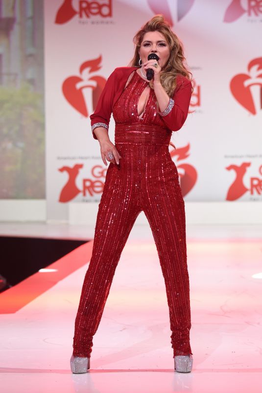 SHANIA TWAIN at American Red Heart Association’s Go Red for Women Red Dress Collection in New York 02/05/2020