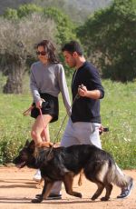 SHANINA SHAIK Out with Her Dogs in Ibiza 02/28/2020