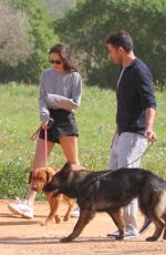 SHANINA SHAIK Out with Her Dogs in Ibiza 02/28/2020