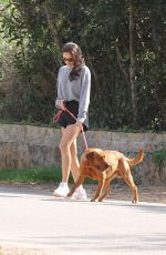 SHANINA SHAIK Out with Her Dogs in Ibiza 02/28/2020