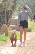 SHANINA SHAIK Out with Her Dogs in Ibiza 02/28/2020