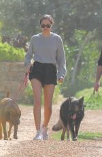 SHANINA SHAIK Out with Her Dogs in Ibiza 02/28/2020