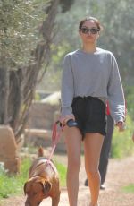 SHANINA SHAIK Out with Her Dogs in Ibiza 02/28/2020