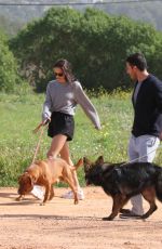 SHANINA SHAIK Out with Her Dogs in Ibiza 02/28/2020