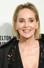 SHARON STONE at Elton John Aids Foundation Oscar Viewing Party in West Hollywood 02/09/2020