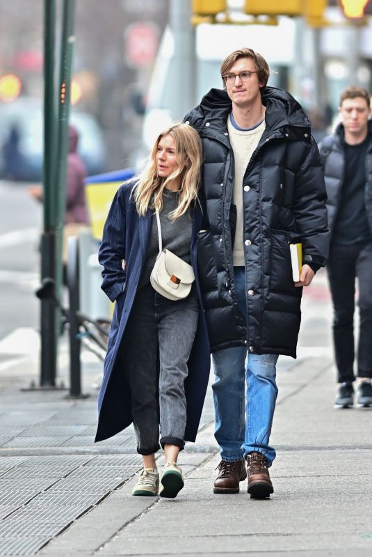 SIENNA MILLER and Lucas Zwirner Out in New York 02/04/2020