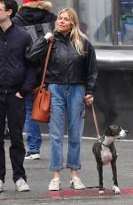 SIENNA MILLER and Tom Sturridge Out with Their Dog in New York 02/26/2020