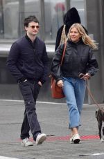 SIENNA MILLER and Tom Sturridge Out with Their Dog in New York 02/26/2020