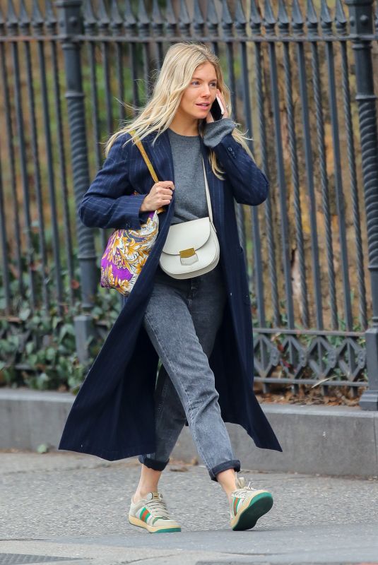 SIENNA MILLER Out and About in New York 02/04/2020