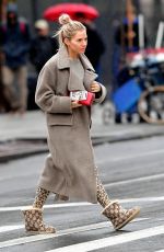SIENNA MILLER Shows off Her Engagement Ring Out in New York 02/11/2020