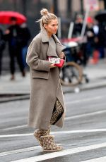 SIENNA MILLER Shows off Her Engagement Ring Out in New York 02/11/2020