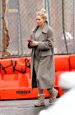 SIENNA MILLER Shows off Her Engagement Ring Out in New York 02/11/2020