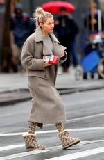 SIENNA MILLER Shows off Her Engagement Ring Out in New York 02/11/2020