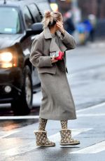 SIENNA MILLER Shows off Her Engagement Ring Out in New York 02/11/2020