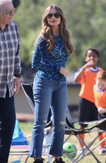 SOFIA VERGARA on the Set of Modern Family in Los Angeles 02/20/2020