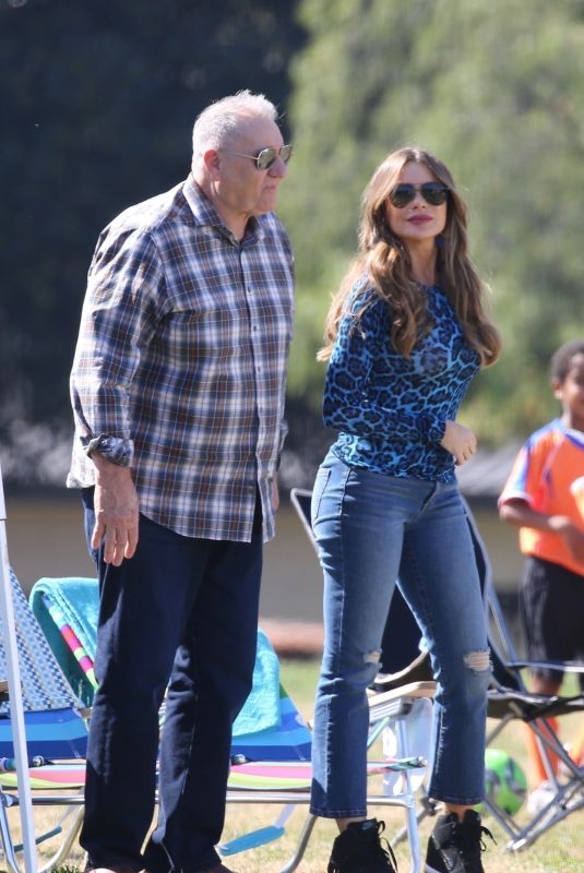 SOFIA VERGARA on the Set of Modern Family in Los Angeles 02/20/2020
