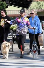 SOPHIE TURNER and Joe Jonas Out with Their Dogs in Studio City 02/25/2020