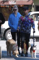 SOPHIE TURNER and Joe Jonas Out with Their Dogs in Studio City 02/25/2020