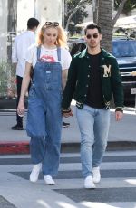 SOPHIE TURNER and Joe Jonas Shopping at Louis Vuitton and Versace in Beverly Hills 02/28/2020