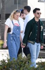 SOPHIE TURNER and Joe Jonas Shopping at Louis Vuitton and Versace in Beverly Hills 02/28/2020