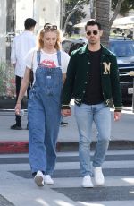 SOPHIE TURNER and Joe Jonas Shopping at Louis Vuitton and Versace in Beverly Hills 02/28/2020