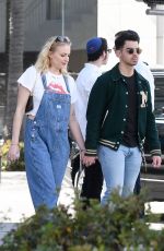 SOPHIE TURNER and Joe Jonas Shopping at Louis Vuitton and Versace in Beverly Hills 02/28/2020