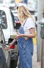 SOPHIE TURNER in Denim Overalls and Joe Jonas Out in Los Angeles 02/28/2020
