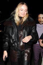 SOPHIE TURNER Night Out in London 02/04/2020