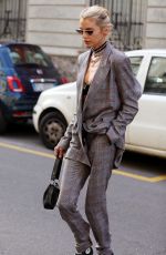 STELLA MAXWELL Arrives at Etro Fashion Show in Milan 02/20/2020