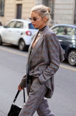STELLA MAXWELL Arrives at Etro Fashion Show in Milan 02/20/2020
