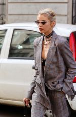 STELLA MAXWELL Arrives at Etro Fashion Show in Milan 02/20/2020