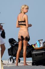 STELLA MAXWELL at a Photoshoot on the Beach in Miami 02/06/2020
