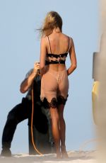 STELLA MAXWELL at a Photoshoot on the Beach in Miami 02/06/2020
