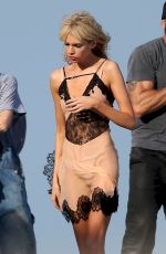 STELLA MAXWELL at a Photoshoot on the Beach in Miami 02/06/2020